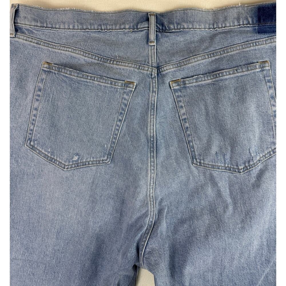 A&F Curve Love High Rise Asymmetrical Dad Jean 36/22R Light Wash Relaxed 90s - Picture 6 of 9